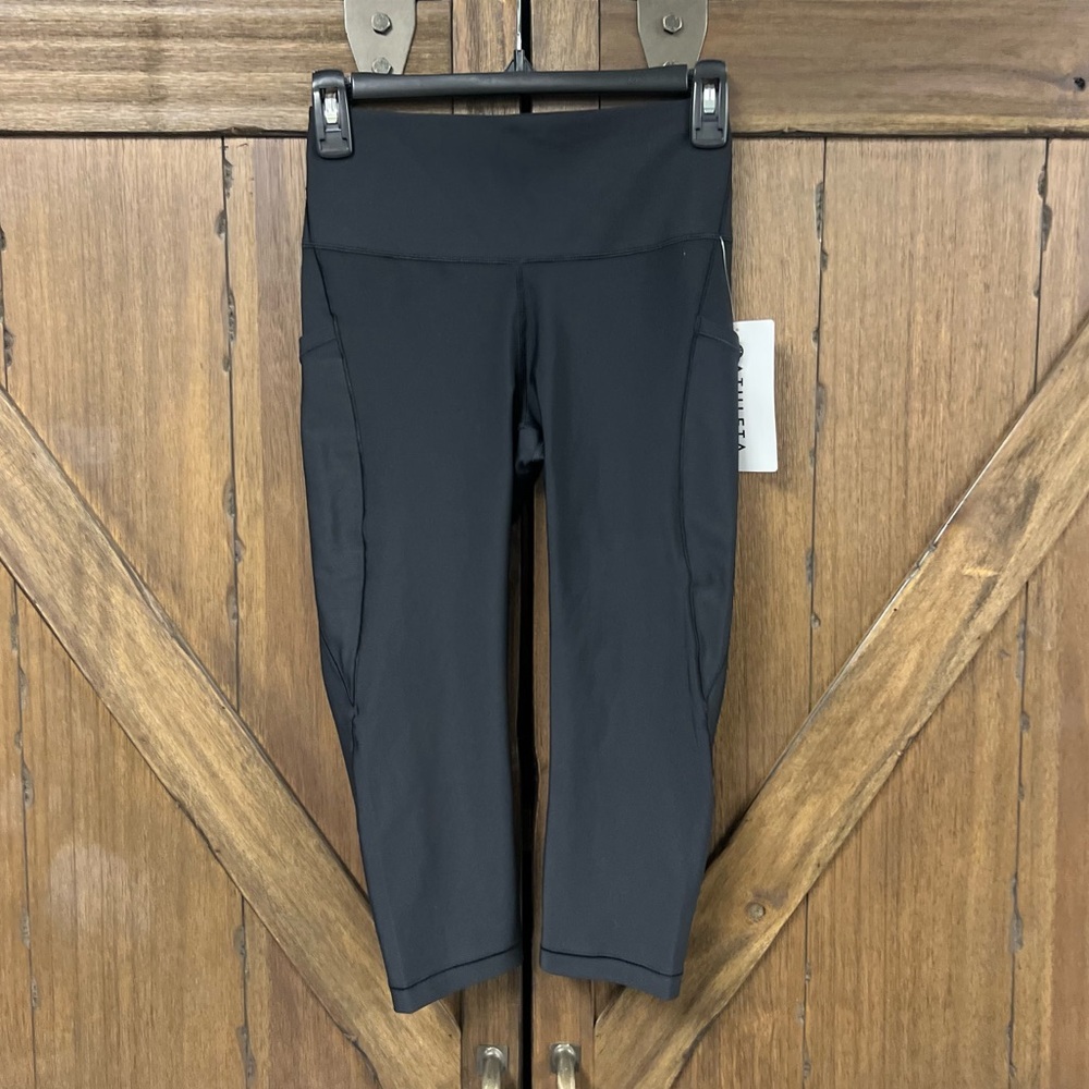 Athleta Interval Stash High-Rise Capri Athletic Leggings Black Size Small - Picture 5 of 11